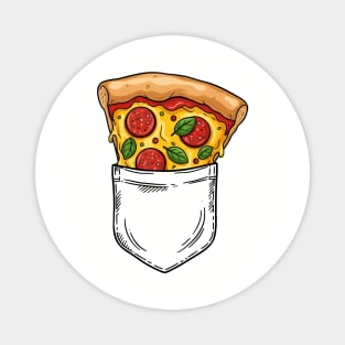 Pizza Pocket T-Shirt - Funny Pepperoni Pizza Lover and Foodie Gift Idea Best For Christmas, Birthday, Pizza day, slice, delivery, and chill, planat, party, place, Magnet